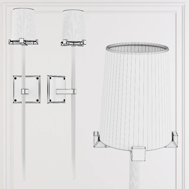 Restoration Hardware PAUILLAC TORCHE SCONCE Fabric shade and Black — Descargar