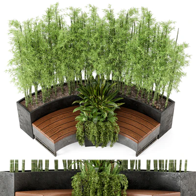 Outdoor Garden set bush and Tree - Garden Set 68 — Ver 3