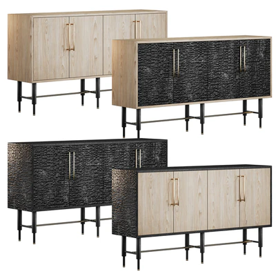 Charred wood chest of drawers — Ver 3