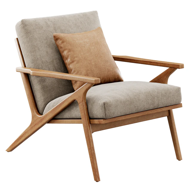 Cavett Wood Frame Armchair by Crate & Barrel — Descargar