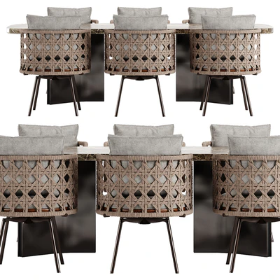 Minotti Tor II Nest chair Marvin table set — Ver 3
