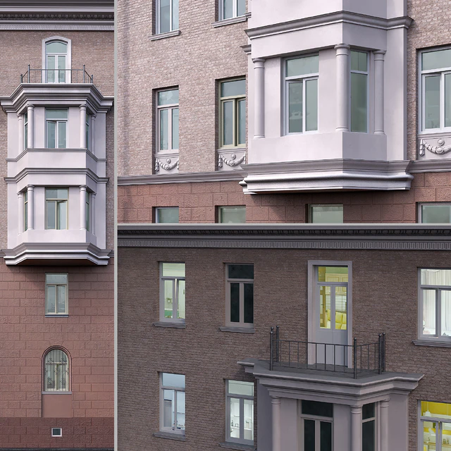 Residential building in classic style — Descargar
