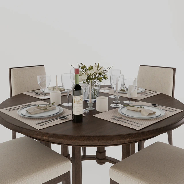 Baker Morris round dining table and Carmel chair — Скачать