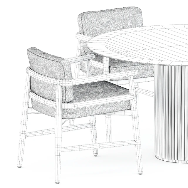 Teresina chair by Meridiani and Palais Royal table by Asplund — Скачать