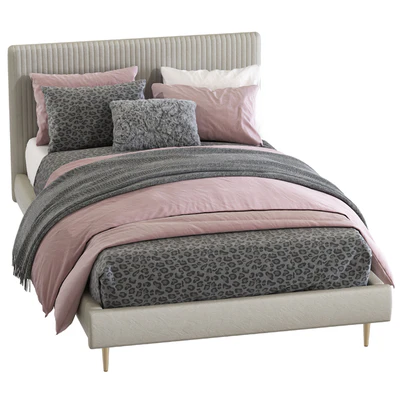 Roar / Rabbit Pleated Upholstered Bed 218 — Ver 3