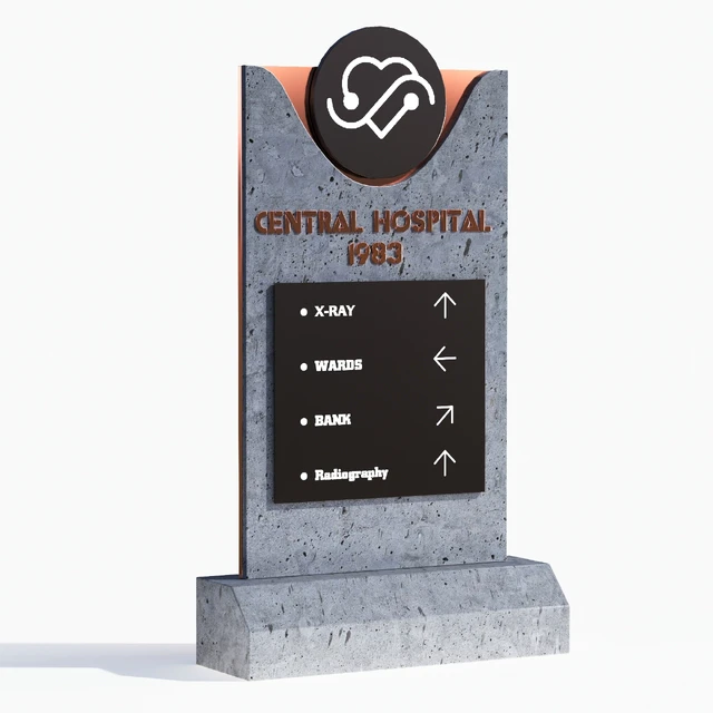 3d model of hospital information board for exterior — Скачать