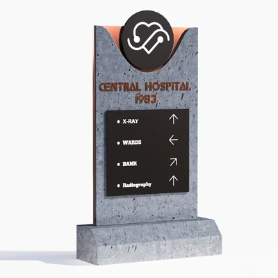 3d model of hospital information board for exterior — descargar