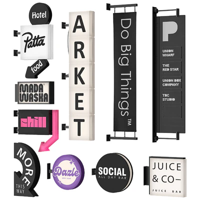 Set of 10 facade console signs — descargar