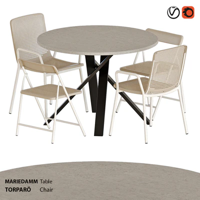 IKEA TORPARÖ chairs and MARIEDAMM table — Ver 1