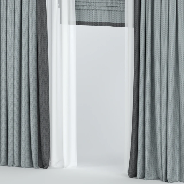 Curtains with Roman and tulle. — Descargar