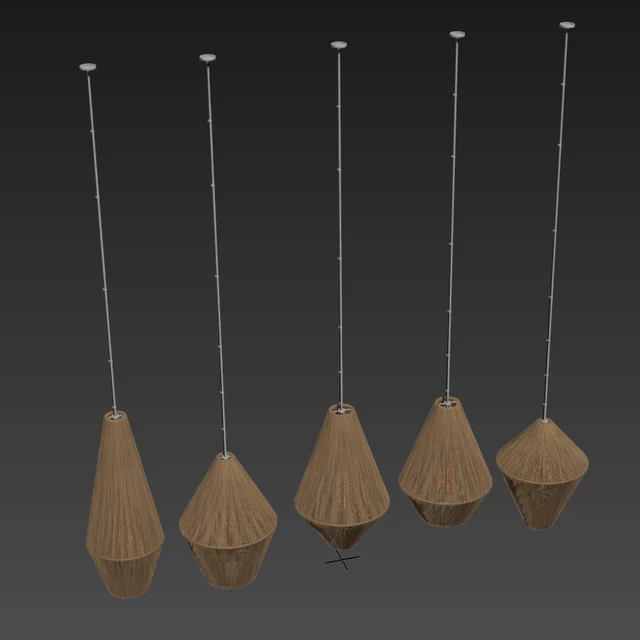 Lamp wood rattan wicker Cone n4 / Светильник плетеный из ротанга конус №4 — Скачать