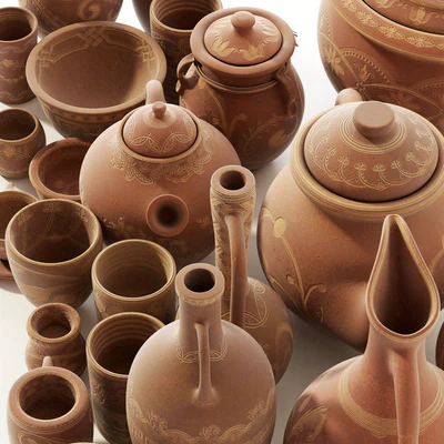 Dishes clay rack n12 / Посуда из глины №12 — Вид 4