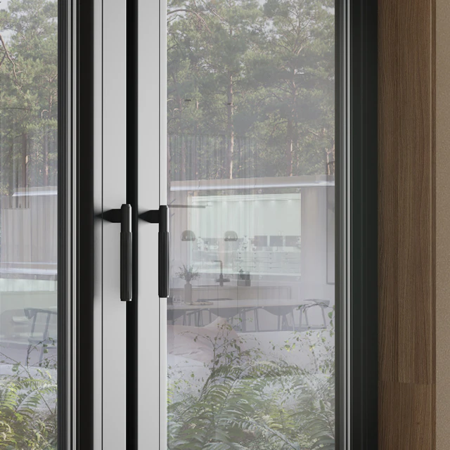 modern windows with Metal Blinds and wooden — Скачать