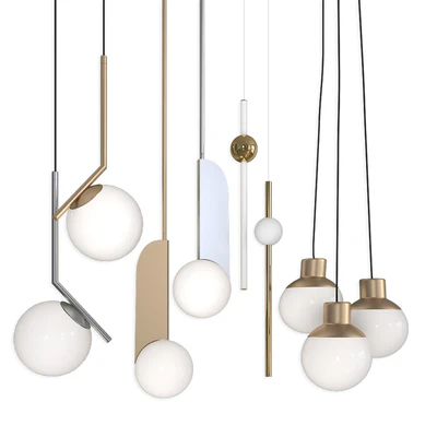 Collection Pendants set 15 Lampatron Neo - B LUX C Ball - Mass light — Ver 1