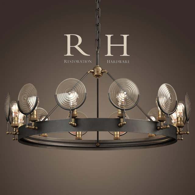 RH/ GASLIGHT LENS CHANDELIER 42" — Скачать