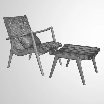 Mel Smilow WLC 22 Woven Leather Armchair — Ver 3