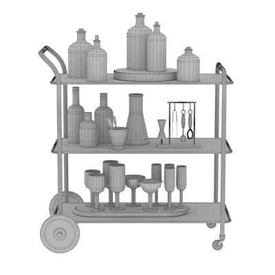 Terrace bar cart trolley — Ver 2