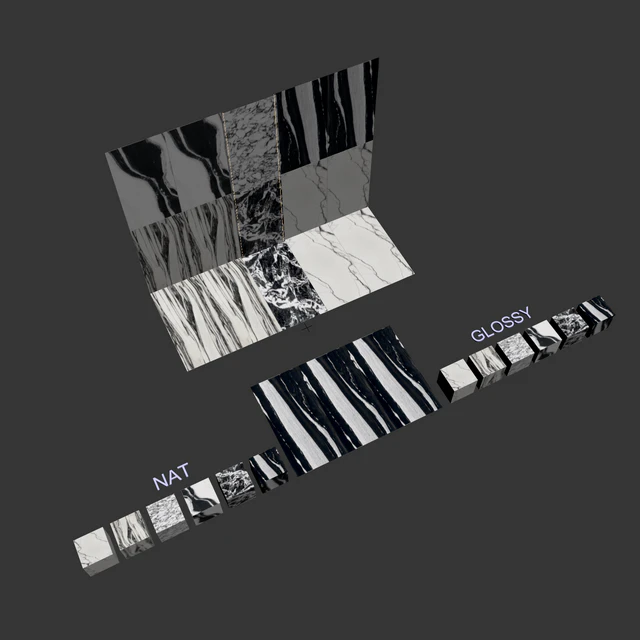 Architectural Design Floorgres B and W Marble miniset — Descargar