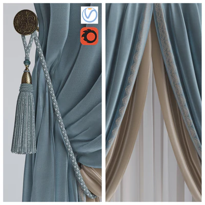 The curtain 3 blue — Ver 2