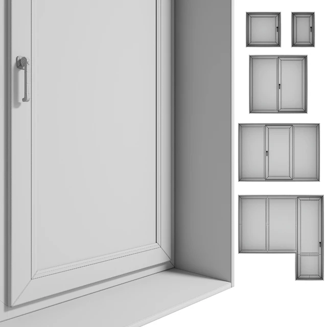 Set of windows and loggias (minimalism) — Descargar