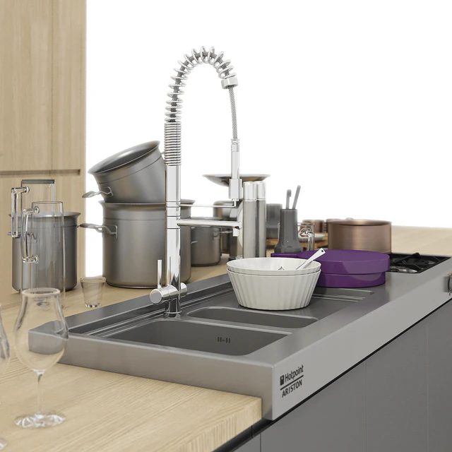 Kitchen with island — Скачать