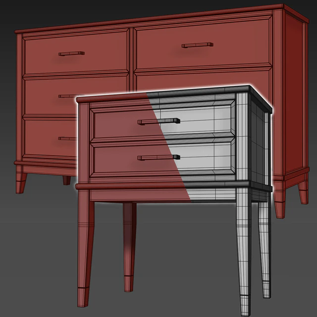 Chest and drawer Westerleigh. Dresser, nightstand by Cosmopolitan — Descargar