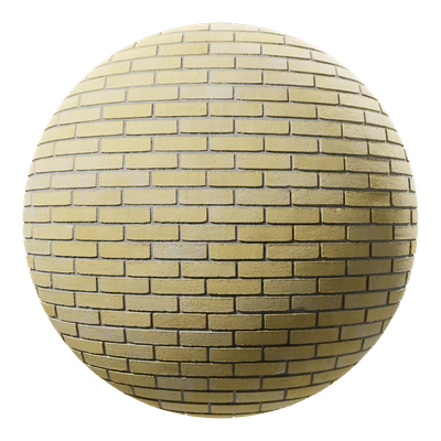 sandfaced running bond brick wall texture yellow — View 1