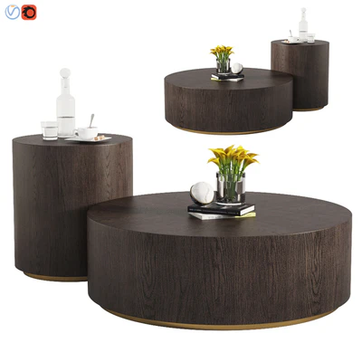 Machinto Round Coffee Table & Side Table — Ver 1