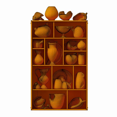 Dishes old clay splinter decor n1 / Старая обломочная посуда из глины — Вид 3