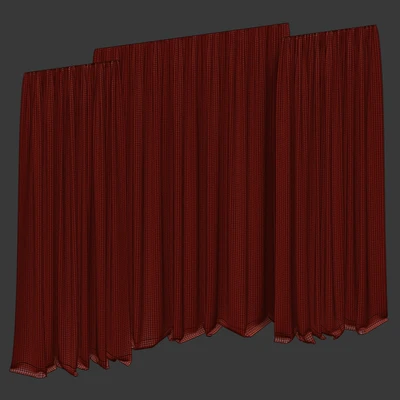 Curtains in two colors with tulle — Ver 2