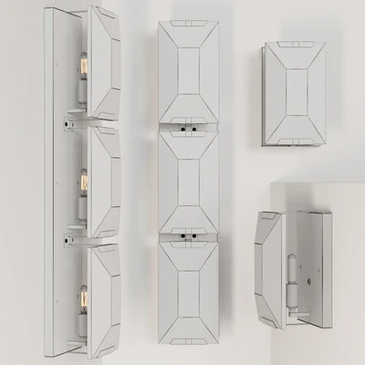 RH HARLOW CRYSTAL SCONCE, TRIPLE SCONCE — Ver 2