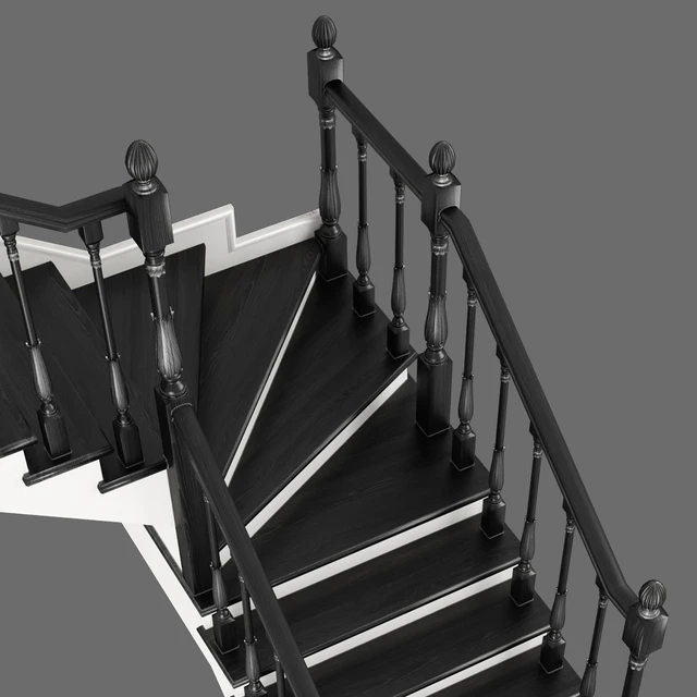 Corner staircase with zaubezhnymi steps, 3 colors — Descargar