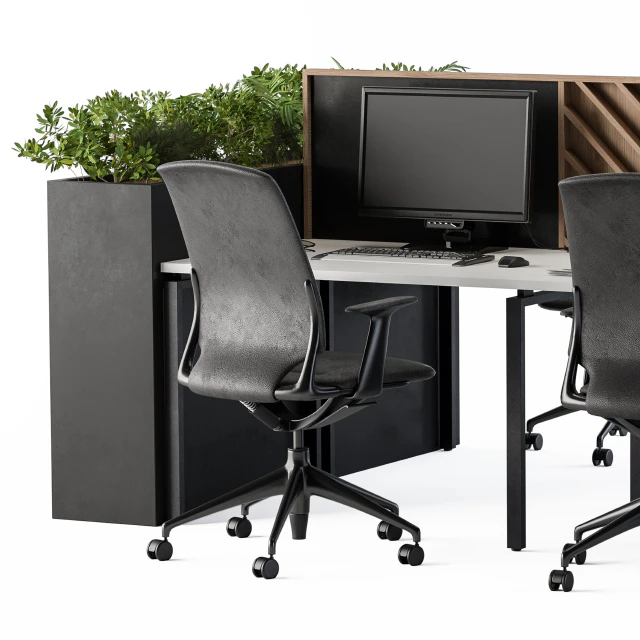 Office Furniture Flower Box Black — Descargar