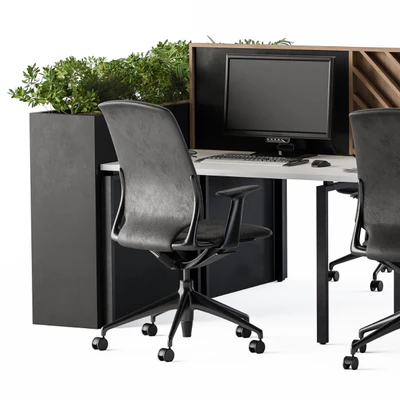 Office Furniture Flower Box Black — Ver 2