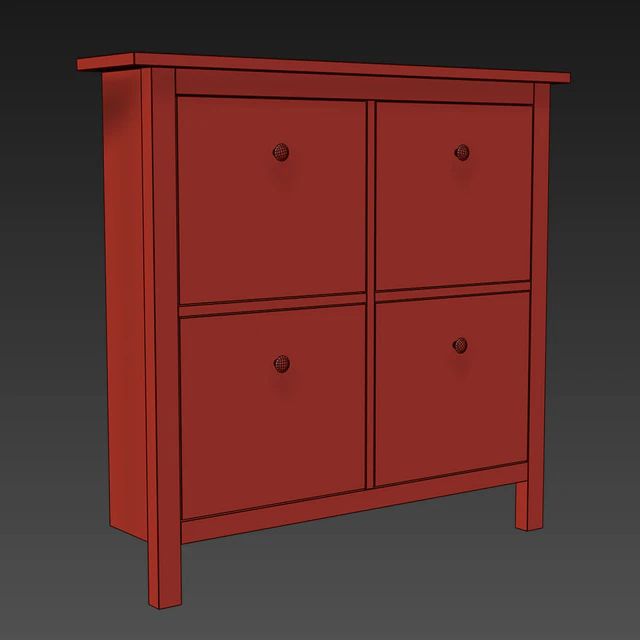 IKEA HEMNES Shoe cabinet with 4 compartments — Скачать