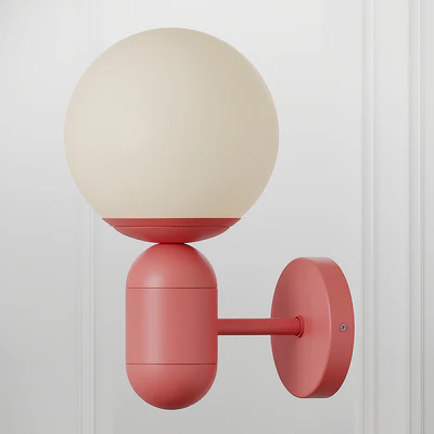 Orb Shade Child Bedroom Wall Light Blue — Ver 2