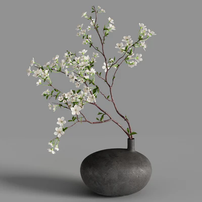 Cherry blossom branches in “Submarine” vases from 101cph — Ver 3
