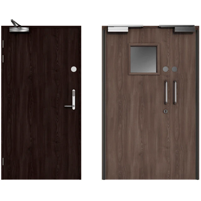 Wooden swing fire doors — Descargar