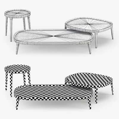 Potocco Spring coffee table set — Ver 3