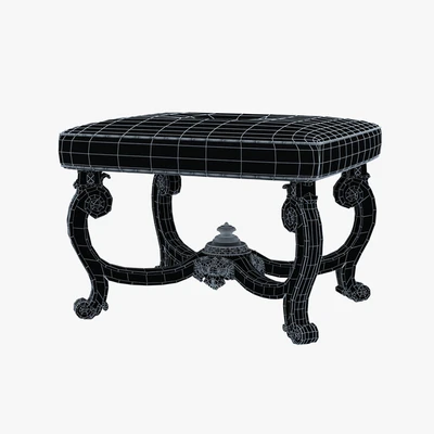 Baroque Style Carved Bench — Вид 2