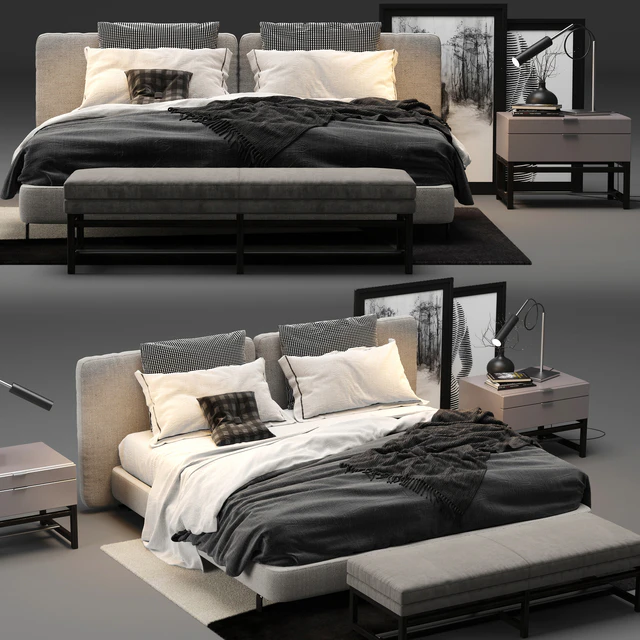Minotti Tatlin Cover Bed — Descargar