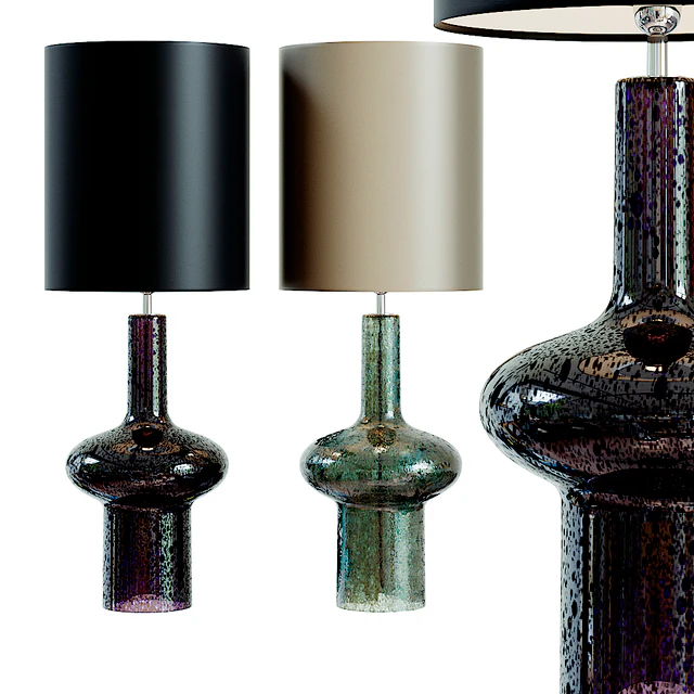 Grand Sculptural Studio Art Glass Buffet Lamp — Descargar