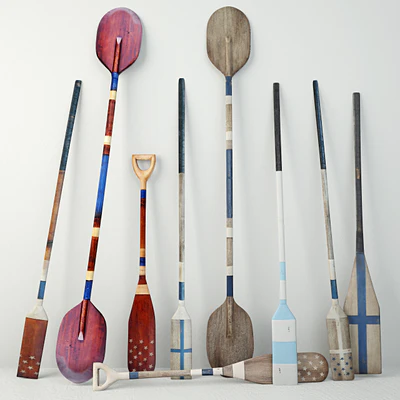 Vintage Wooden Paddles and Oars Jeffan — Скачать