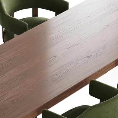Dining set natuzzi valle chair CH19 phantom table E024 — Ver 3