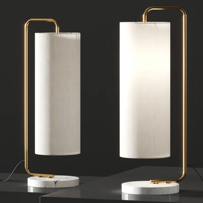 Crate and Barrel Oralee Glass Cylinder Table Lamp — Вид 1
