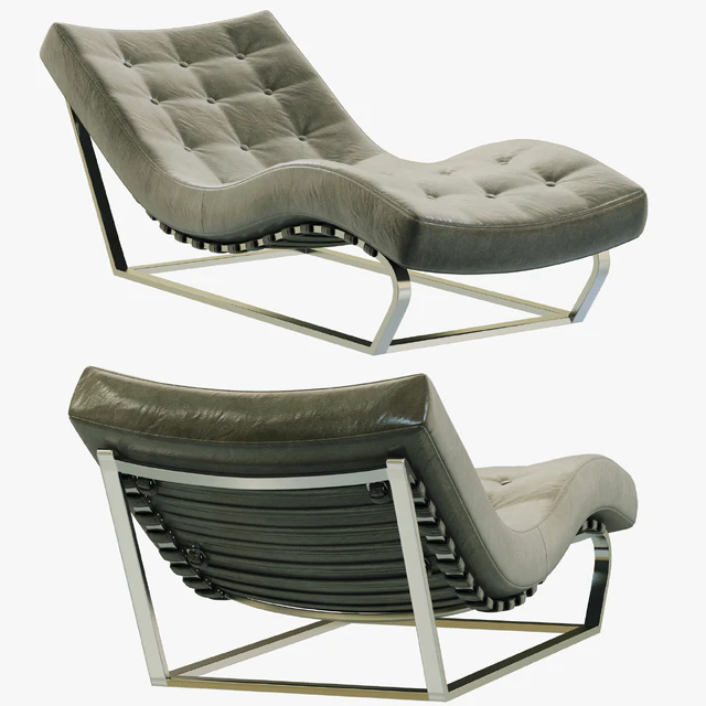 RH Modern Heath Box Leather Chaise — Descargar