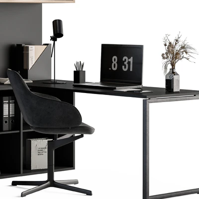 Office Set L Desk With Bookcase — Вид 2