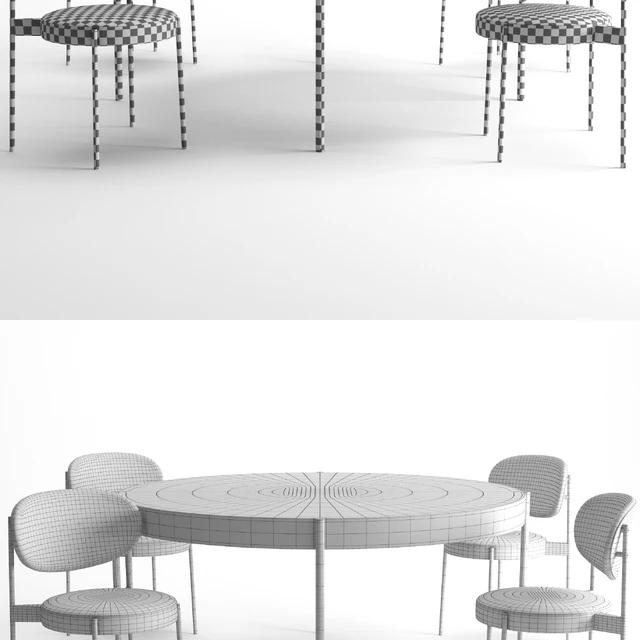 Series 430 Chair + Table By Verpan — Descargar