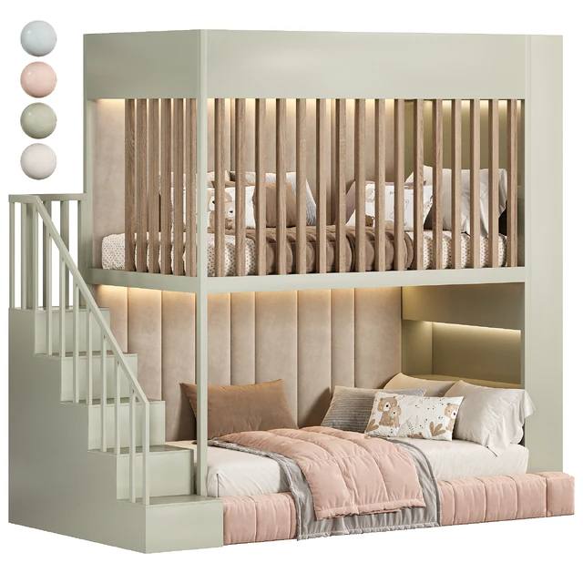 Designer two-level bed Kids room — Descargar