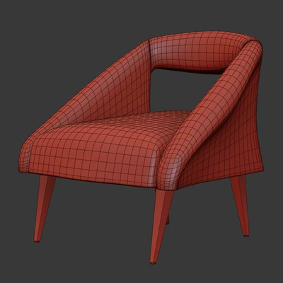 Retro Barrel Chair / Кресло из меха — Вид 2